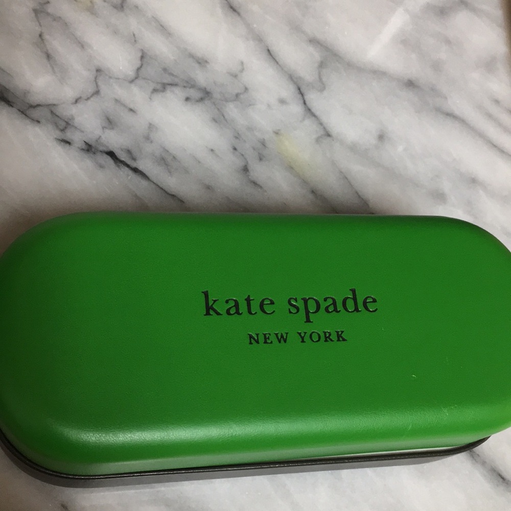Kate Spade Green and Black Glasses Case